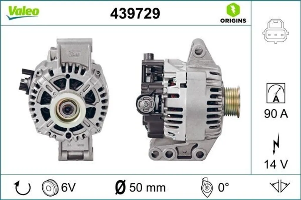 Plus de panne de batterie : Alternateur Valeo 439729 pour KA OE 1229424