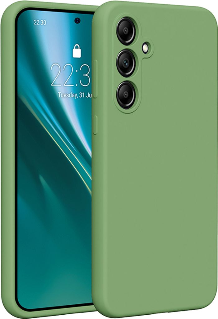 Etteri Silikonhülle für Samsung Galaxy A55 5G Cover Handyhüllen hellgrün
