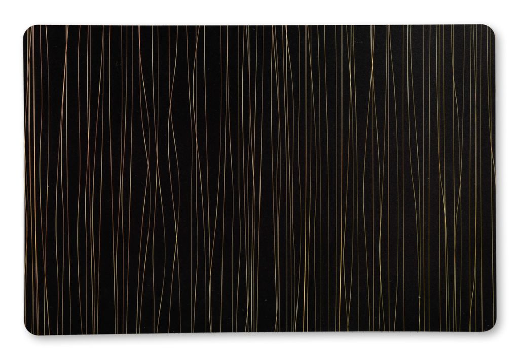 KESPER Tovaglietta nera con strisce dorate, 43 x 29 x 0,18 Immagine del prodotto 