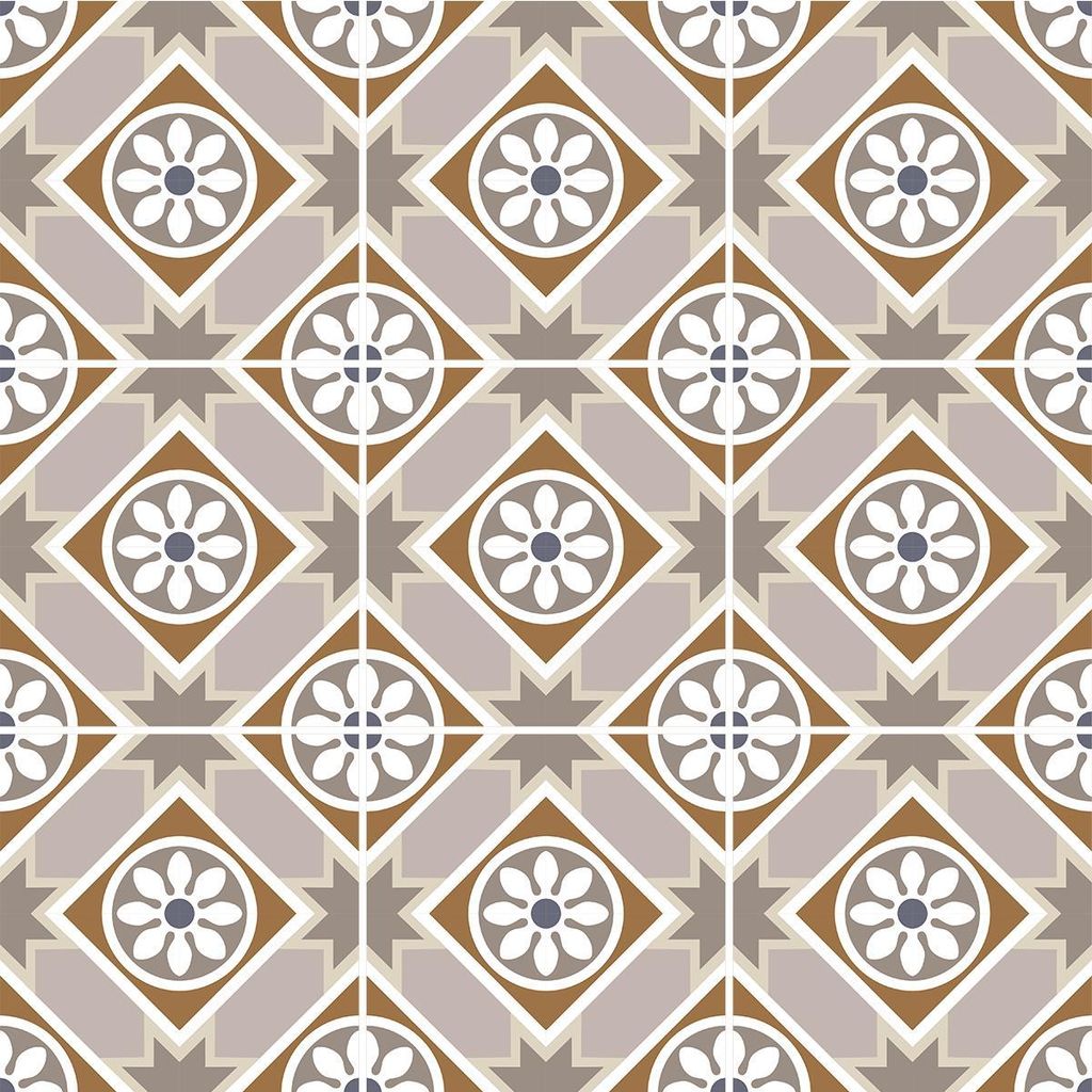 Selbstklebende Fliesenaufkleber für Küche und Bad – 9 Zementfliesenaufkleber, Azulejos Mataro – 9 Aufkleber, 15 x 15 cm