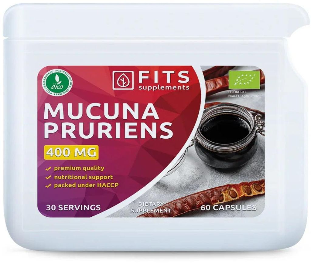 Mucuna pruriens vkvalitě, 400 mg, 60 tobolek Obrázek produktu 