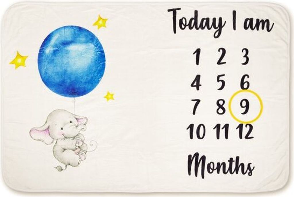 Milestone Fleece Decke Ballon - Meilenstein Karte - Meilenstein - Babydecke - Mutterschaftsgeschenk - Geburt - Geschenk - Spielmatte - Babygeschenk