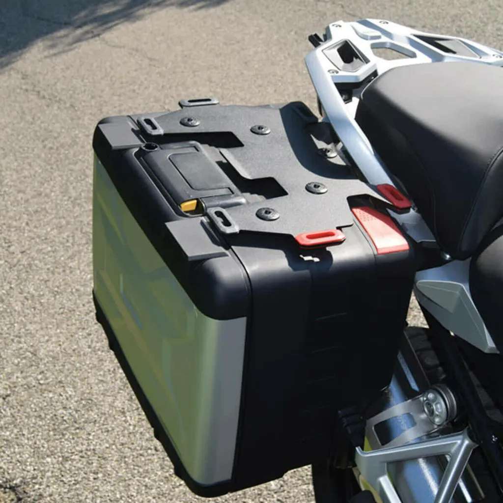 Support de valise latérale Isotta en métal noir pour châssis BMW