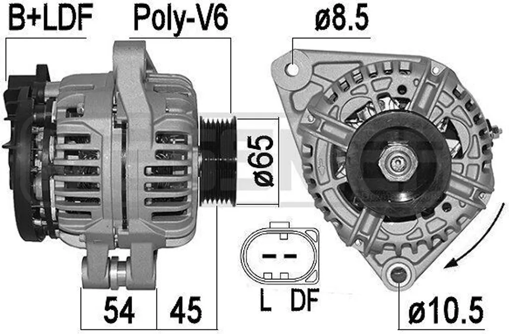 Alternateur ERA 209553A pour Honda Accord VI - Remplacement OE 31100