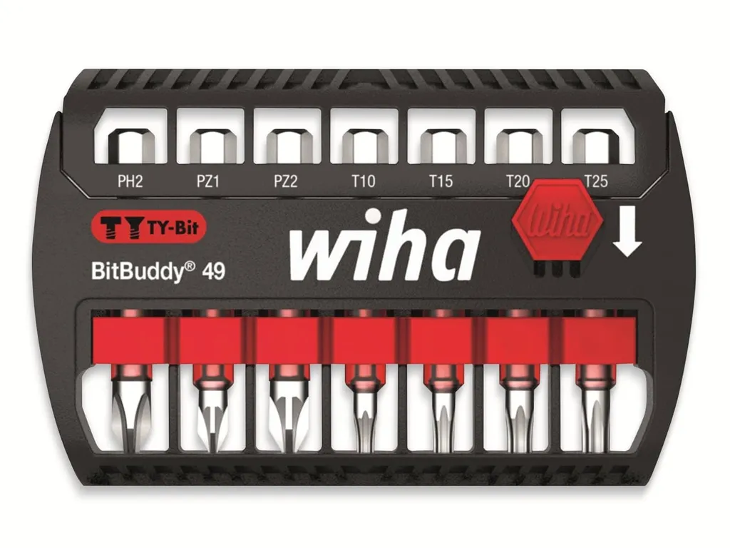 Jeu d'embouts de vissage Wiha BitBuddy TY 49mm avec attache ceinture