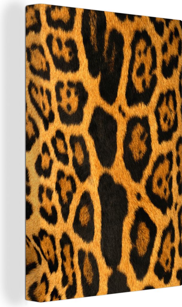 OneMillionCanvasses - Leinwandbilder - 90x140 cm, Leopard - Pelz - Pantherdruck, Wandbilder Kunstdruck Wanddekoration - Wandschmucke - Schlafzimmer