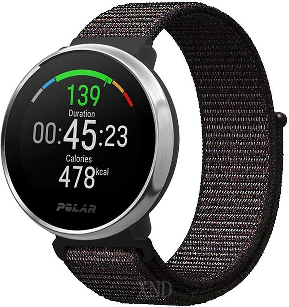 Strap-it Polar Unite Armband Nylon (Schwarz)