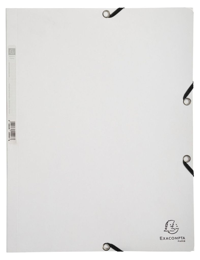 Exacompta 55506E Sammelmappe 3 Klappen Colorspan-Karton A4 Weiß