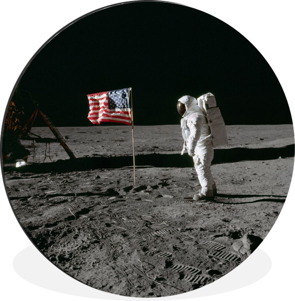 MuchoWow - Wand Bild - Wohnzimmer - Runde Bilder - Alubilder - Kunst für zu Hause - Aluminium - Wanddekoration