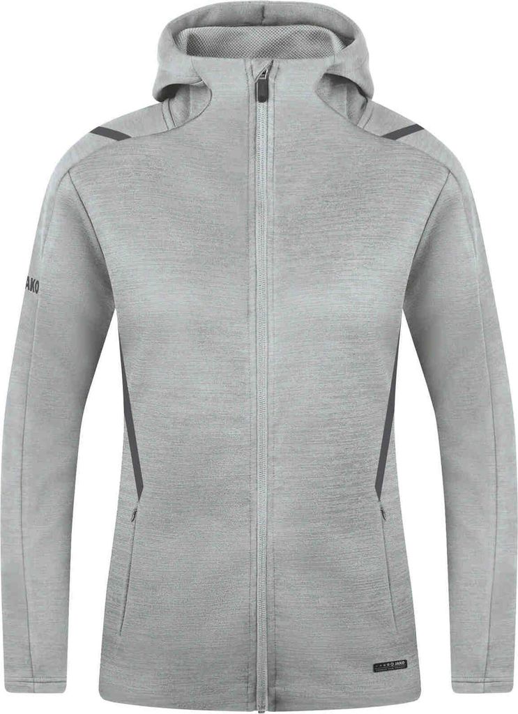 Jako Challenge Freizeitjacke Mit Kapuze Damen - Hellgrau Meliert / Anthra Light