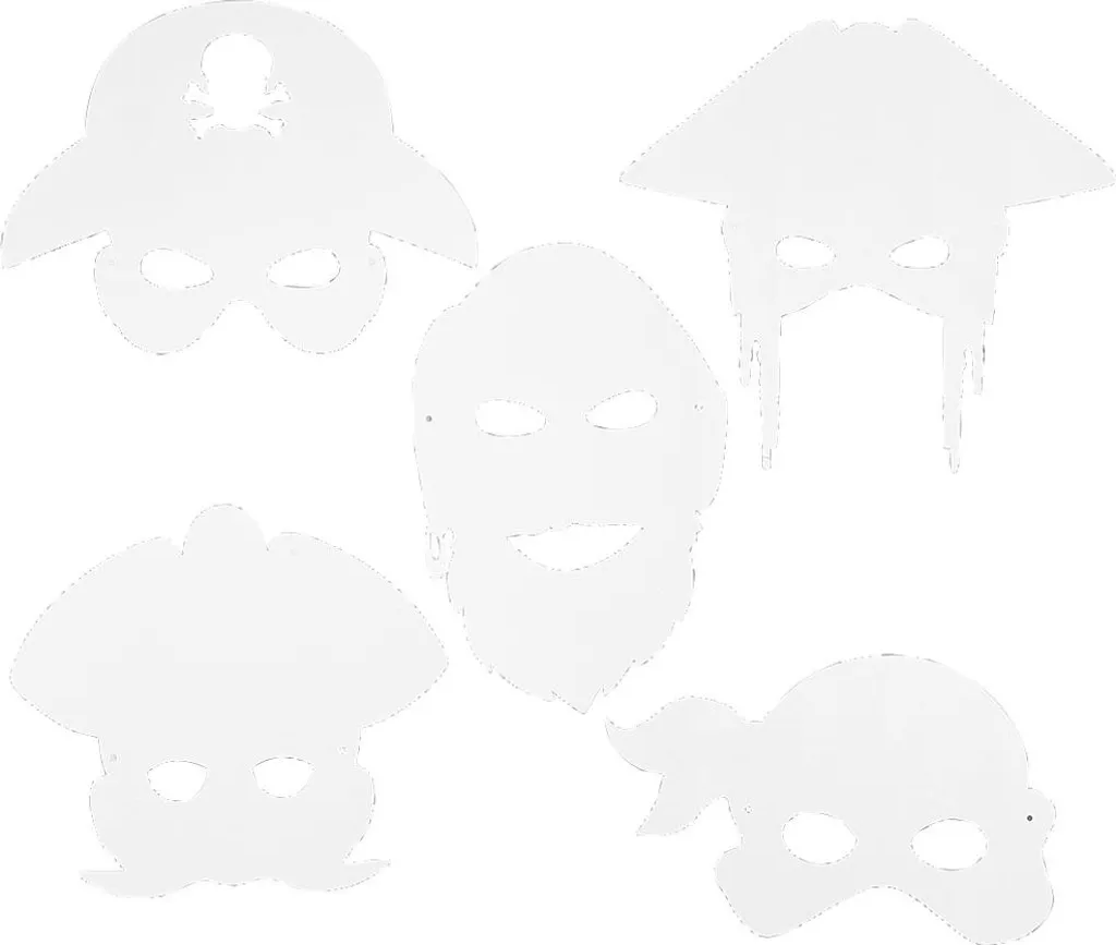 Animation anniversaire pirate lot 16 masques en carton pour activités