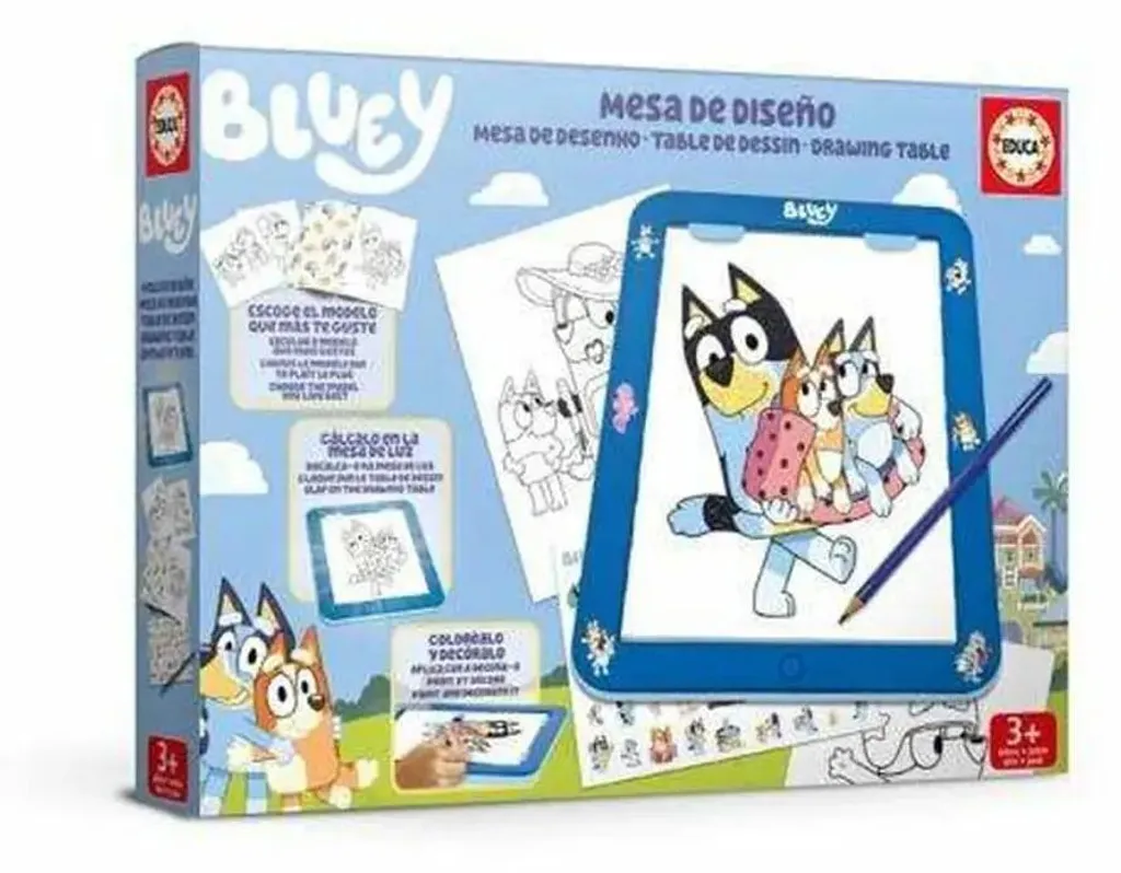 Jeu éducatif Educa Bluey avec table lumineuse transparente One Size