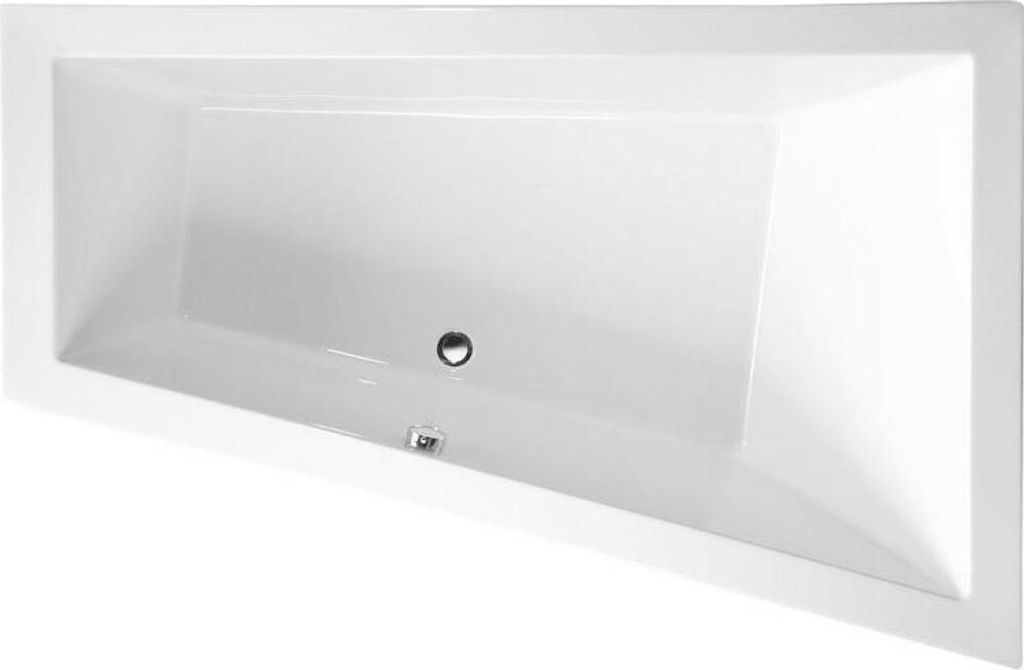 Raumspar Badewanne TRIANGL 180x120x50cm, rechts, weiß