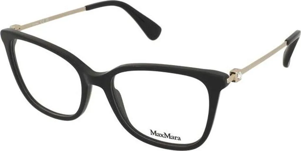 Occhiali Max Mara MM5079 001: Montatura Vista Donna Quadrata Nera