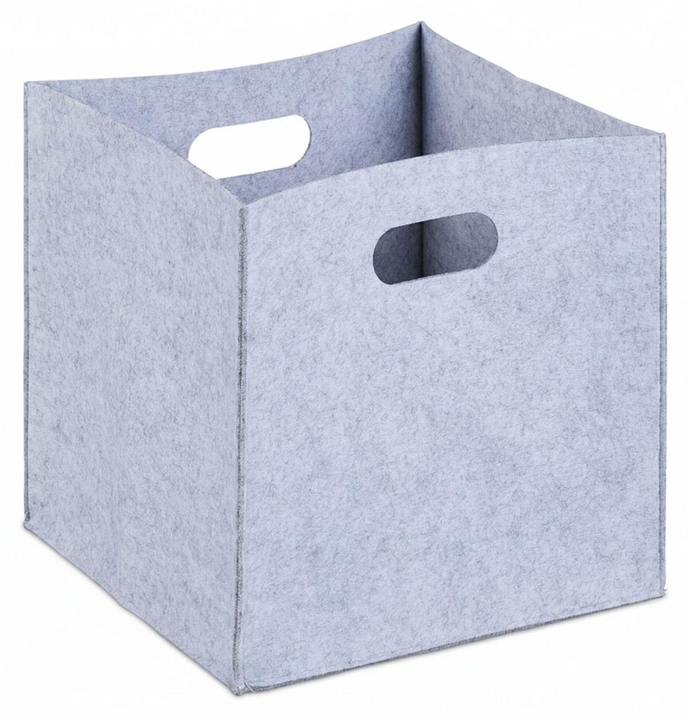 4 cestini quadrati in feltro, A x L x P 30 x 30 x 30 cm, Immagine del prodotto 