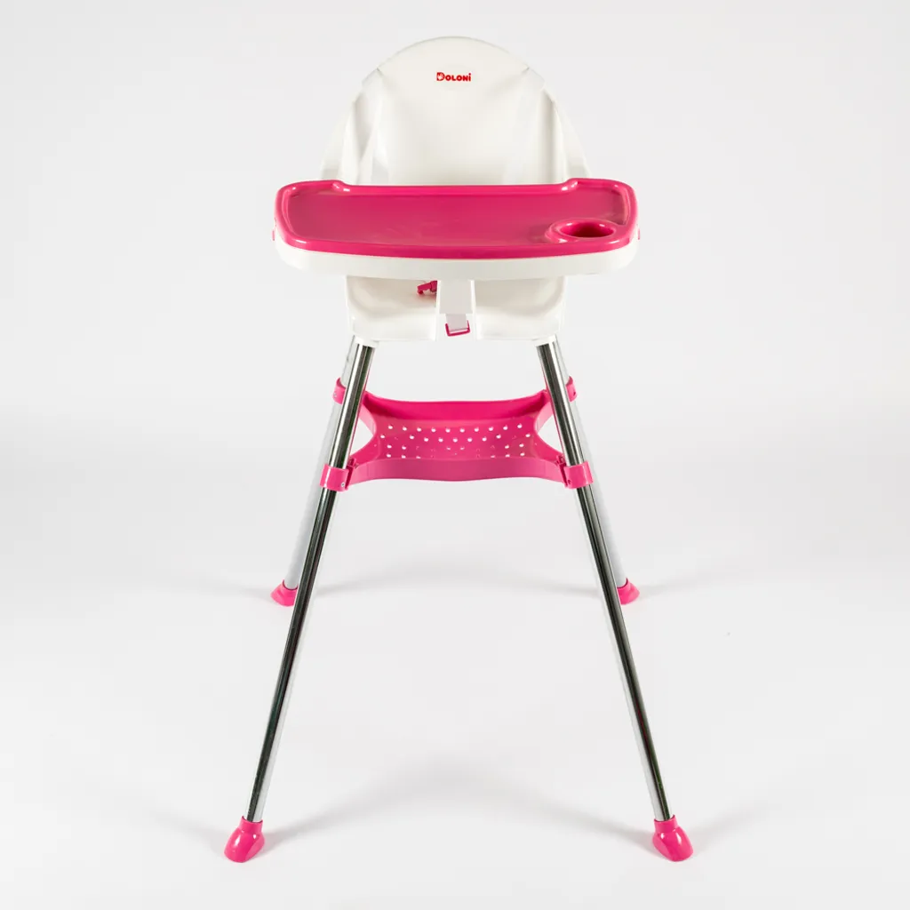 Chaise d'alimentation bébé pliable et compacte en bois blanc naturel - 9