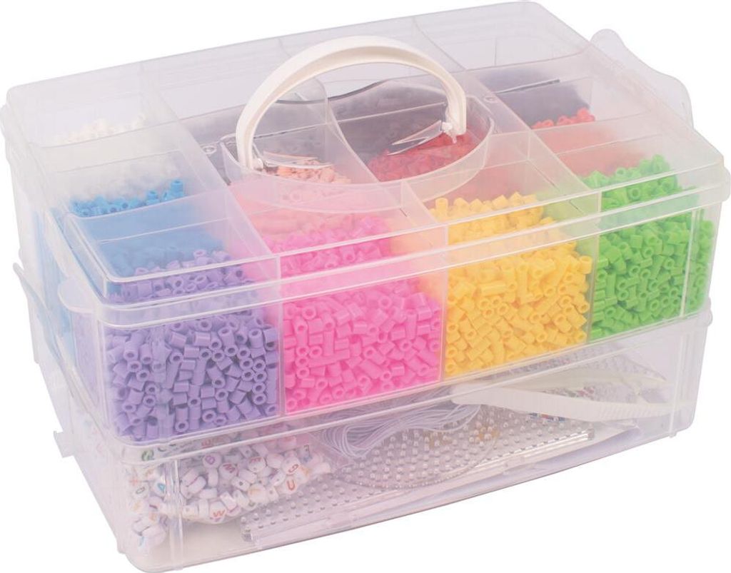 Bügelperlenset Schlüsselanhänger, 12.000 Stück inkl. Zubehör