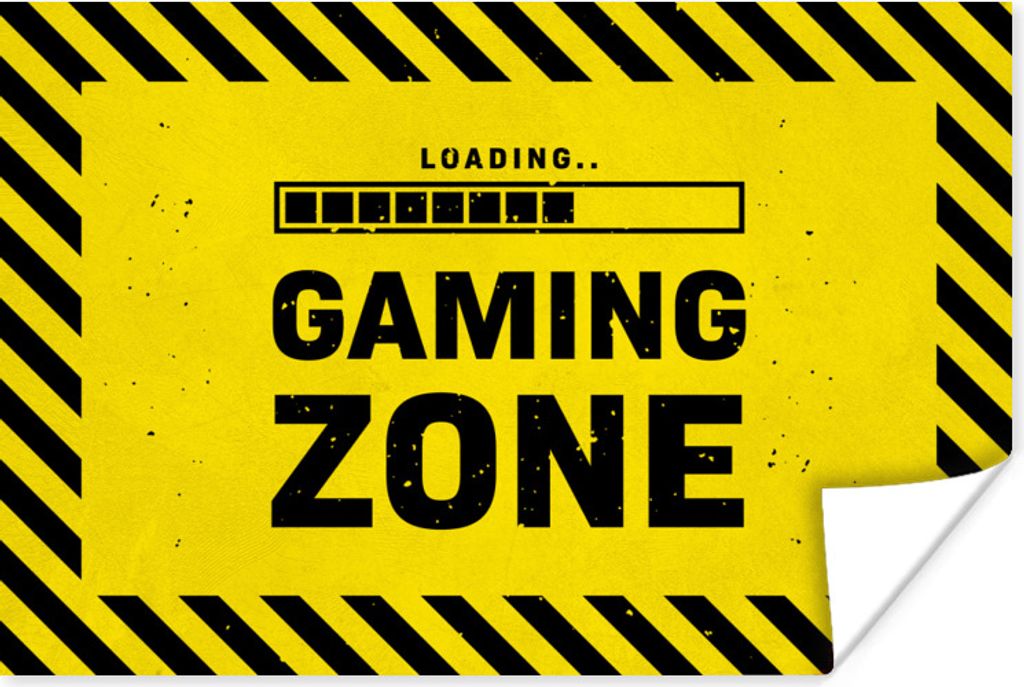 MuchoWow Poster Spiele - Zitate - Controller - Spielzone - Spiel 60x40 cm - Schlafzimmerdekoration