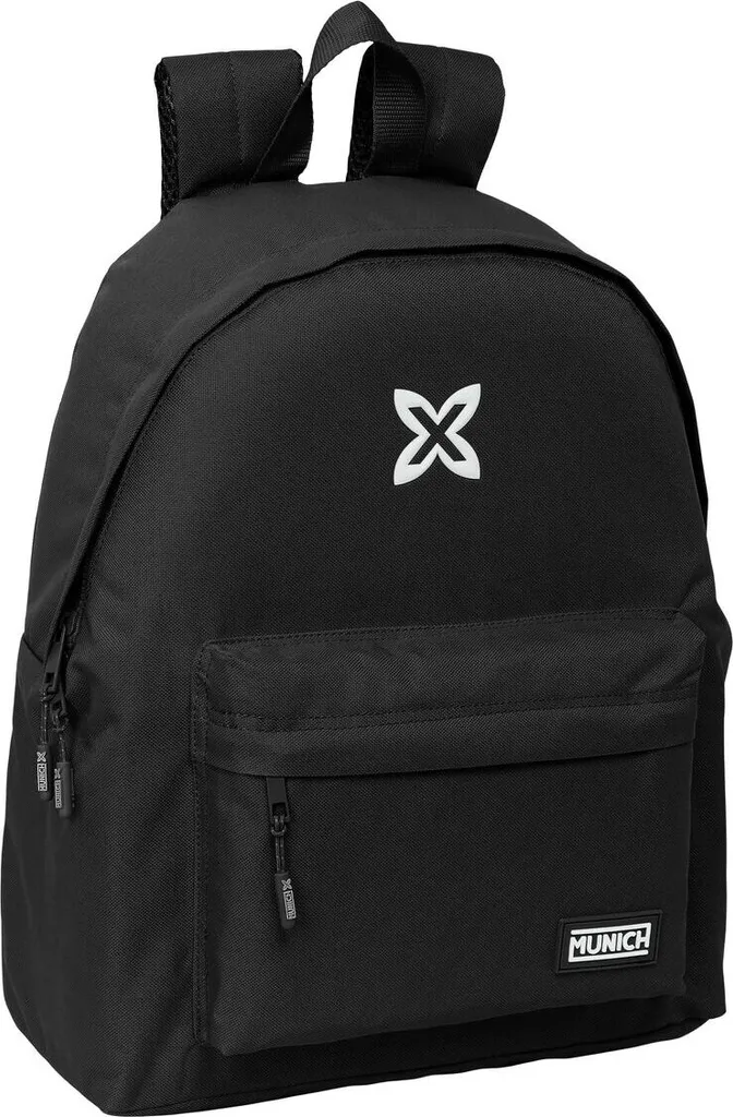 Zaino Tecnico Munich Basics Nero 33x42x15 cm | Poliestere Alta Tenacità