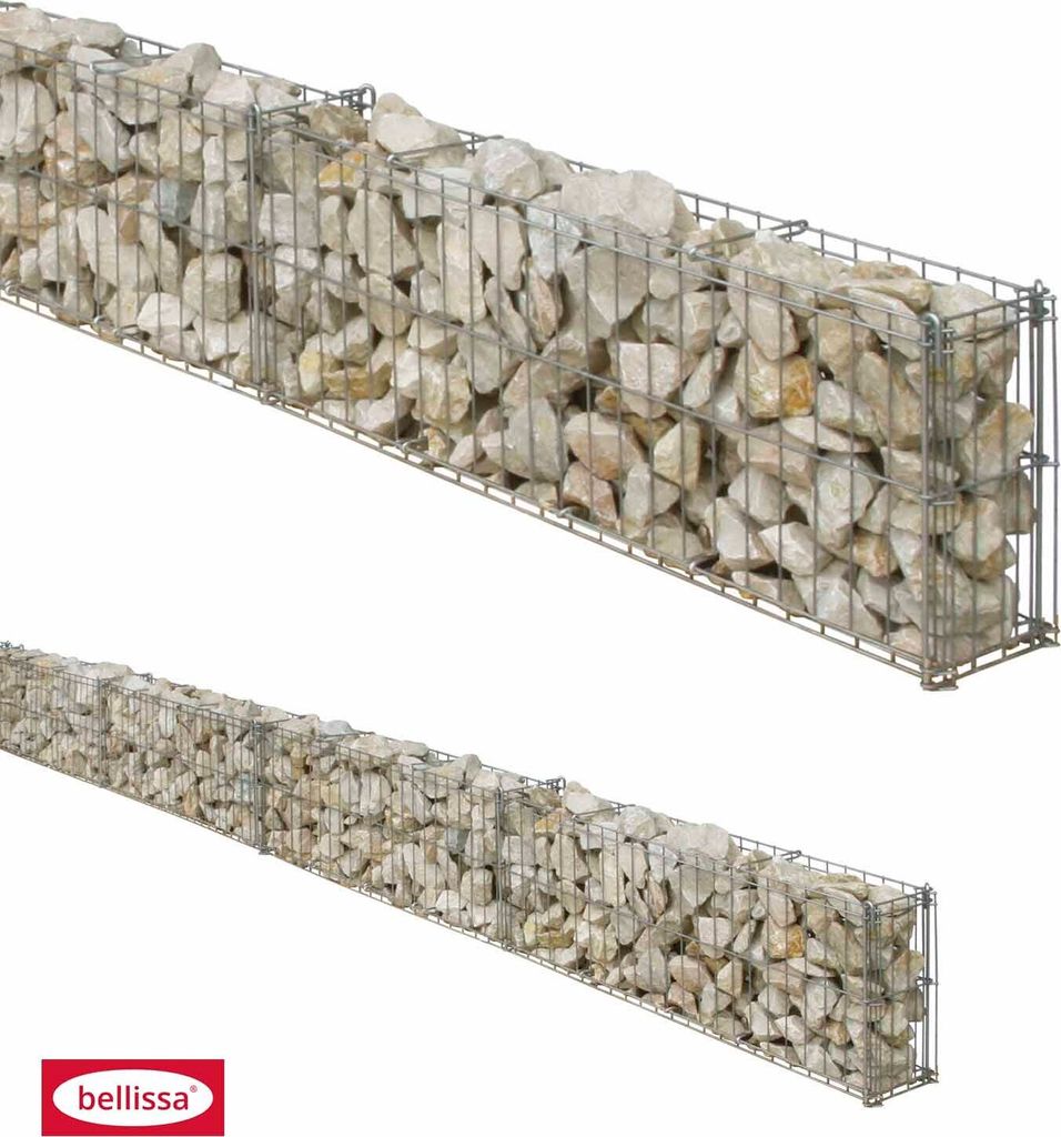 Mauergitter bellissa für geschwungene Mauern inkl. Bodenanker 464 x 20 cm