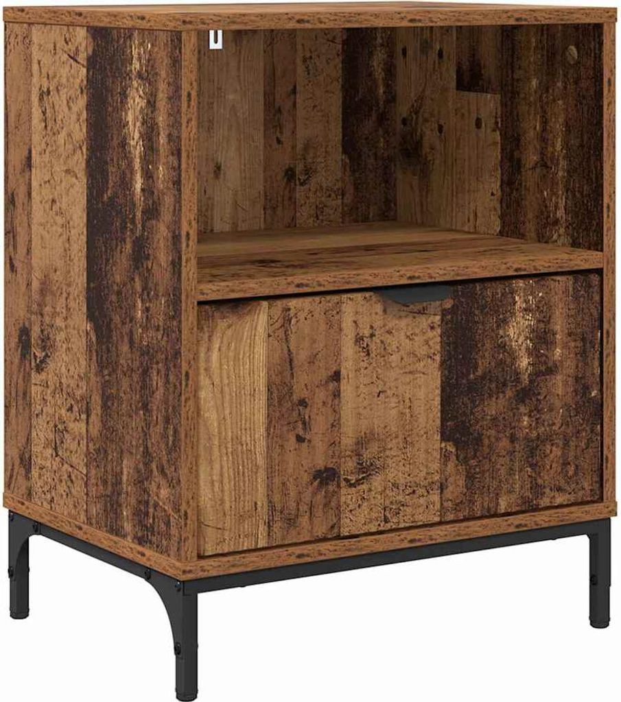 Nachttisch mit Schubladen Altholz 49 x 36 x 61 cm Holzwerkstoff