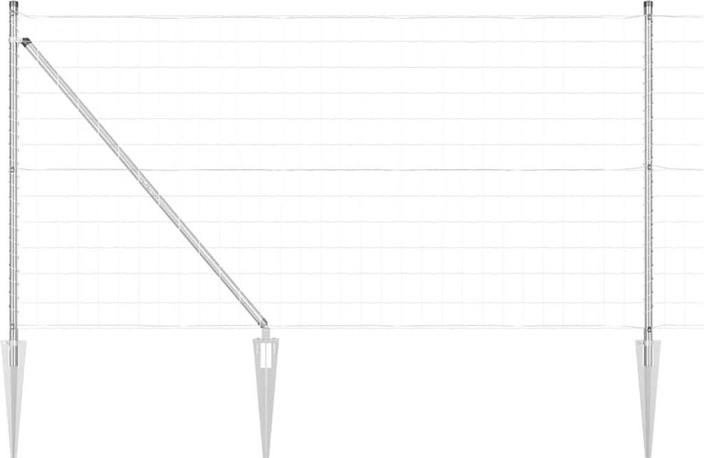 vidaXL Schweißdrahtzaun mit Spikes 25 x 1 m (B x H)