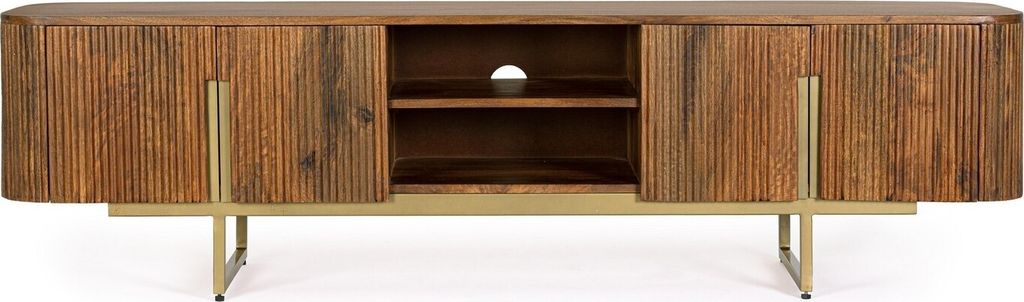 TV-Board Vilas 180 x 40 x 45 cm Mangoholz und Stahl Lowoard Wohnzimmer Neu