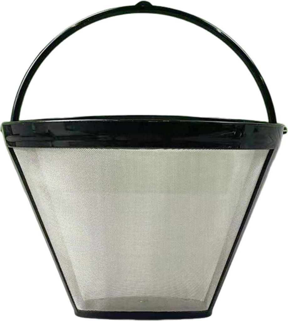 Kaffeefilter aus Edelstahl für Kaffeemaschine, wiederverwendbarer Teebereiter mit integriertem Griff, BPA-freies feinmaschiges Kaffeesieb, Ersatzf...