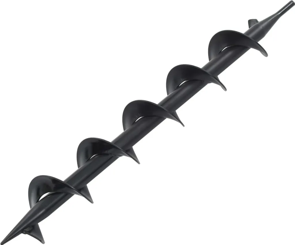 Tarière en acier 75x600 mm - Mèche de forage hélicoïdale robuste