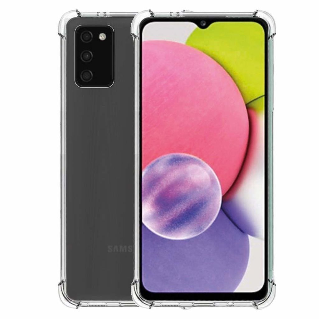 Smartphonica TPU Hartschalenetui für Samsung Galaxy A03s stoßfest transparent