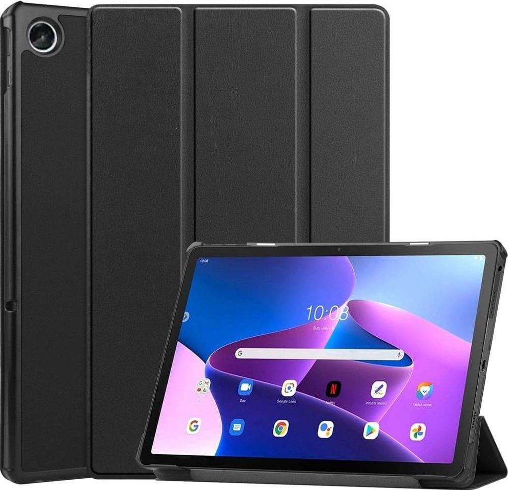 Bizon Case Tab Croc für Lenovo Tab M10 Plus Gen 3, Schwarz