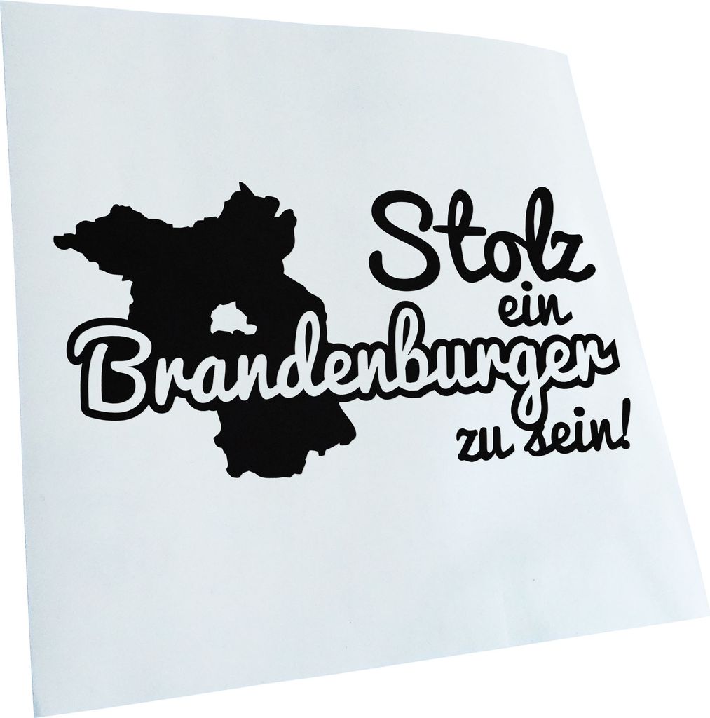 Kiwistar - Autoaufkleber - Brandenburger Stolz - Schwarz - 40x20cm - Aufkleber für Auto, Laptop, Fahrrad, LKW, Motorrad mehrfarbig JDM Decal Racing