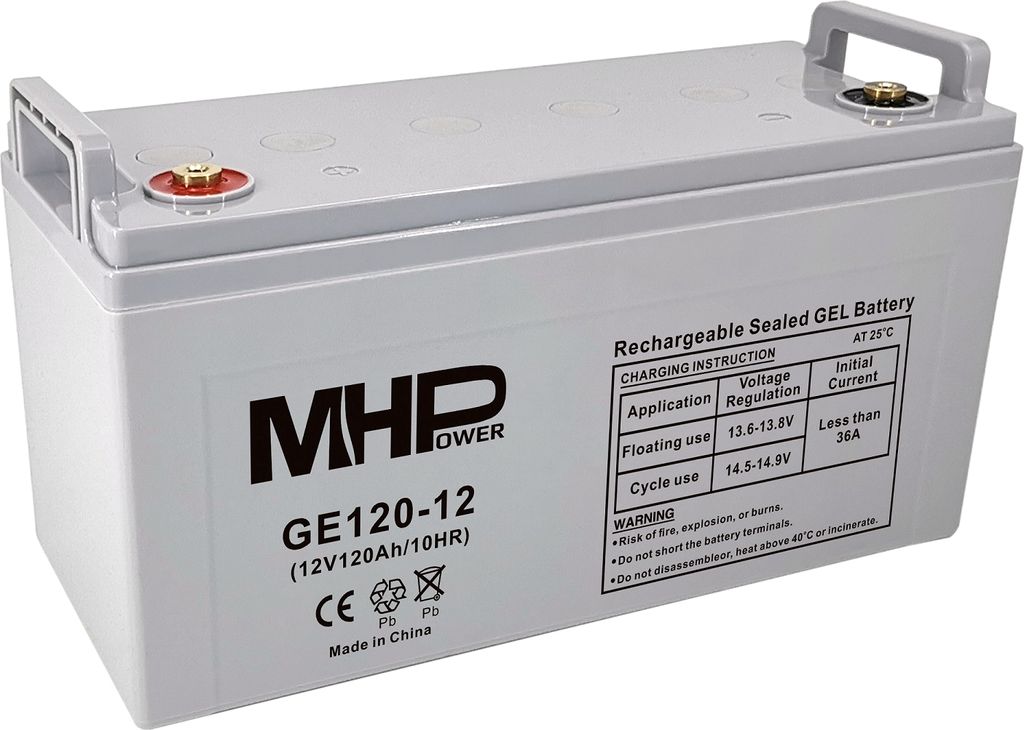 MHPower GE120-12 12V 120Ah Gelový akumulátor Obrázek produktu 