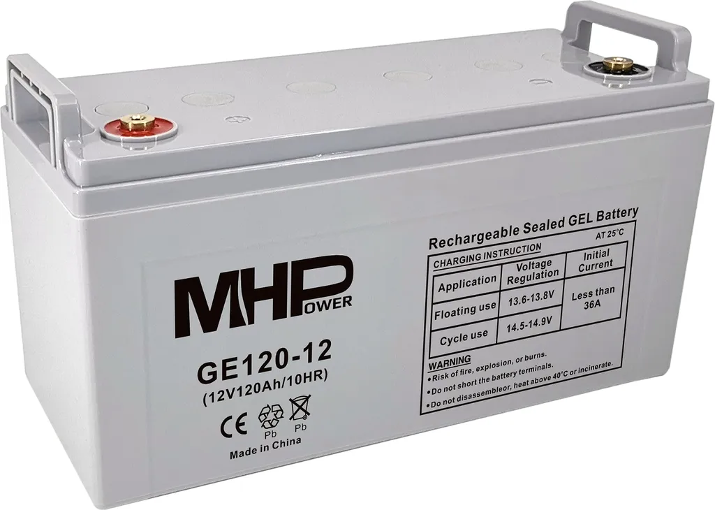 Batterie Anti-panne GEL 12V 120Ah MHPower GE120-12 Haute Résistance