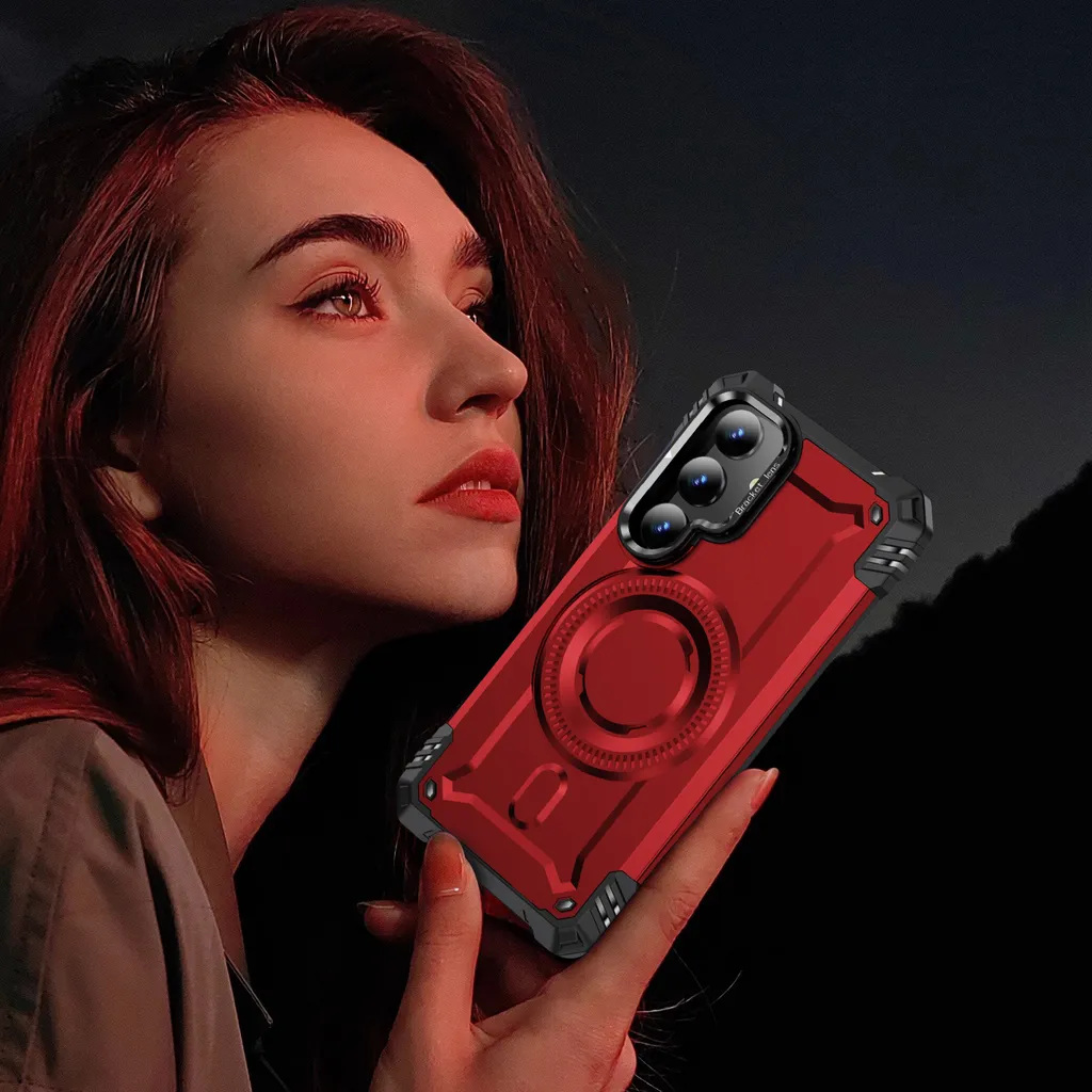 Cover Samsung S24 Rossa: La più Resistente con Anello e Magnete - 8