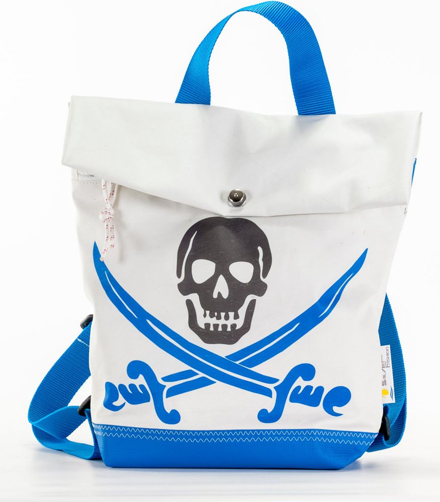 Back Bag No. 44, Rucksack Tasche, Sporttasche, Segeltuch, Unikat, SailArt Fashion