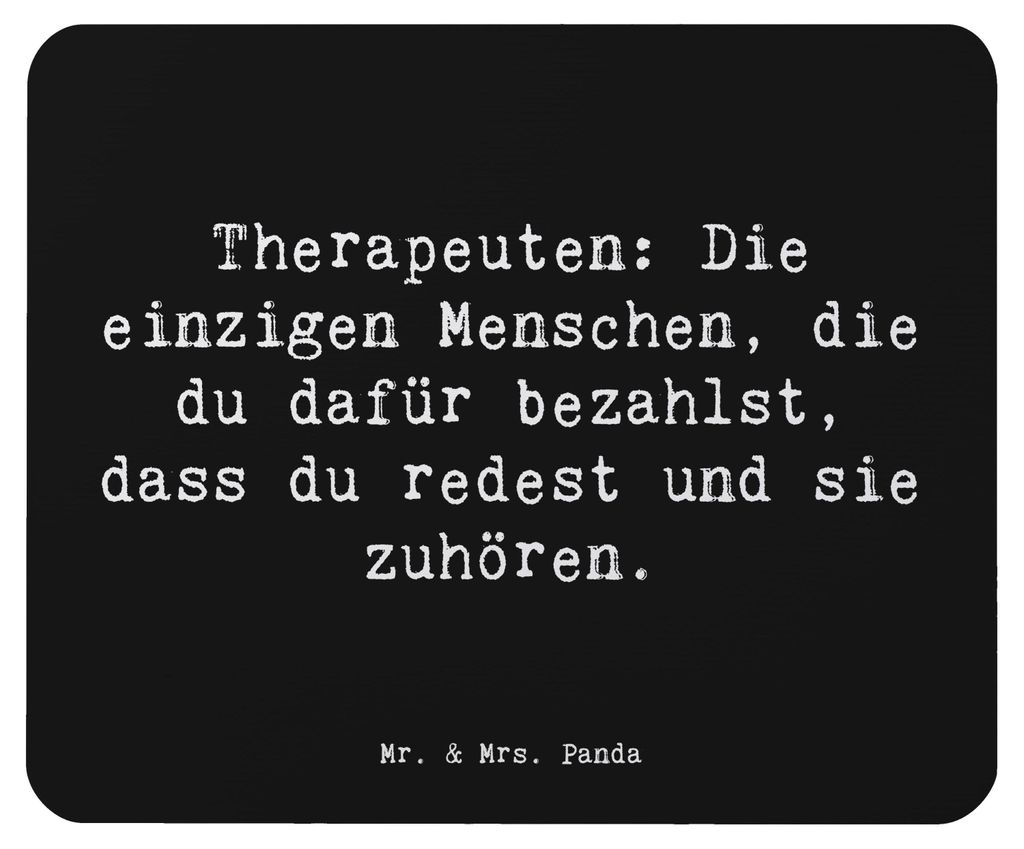 Mr. & Mrs. Panda Mauspad Spruch Wunderbare Therapeutin - Schwarz - Geschenk, Beruf, verstehen, Mousepad, pc, Berufe, laptop, Mouse Pad, Therapeuten...