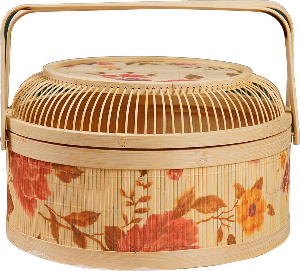 Blumenkorb,Rattan Kleiner Bambuskorb,Handgeflochtener Korb,Bambuskorb,Bambus geflochtene Strohtasche