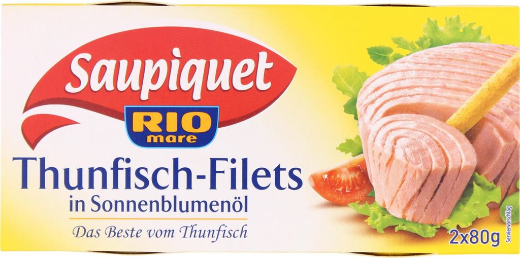 Saupiquet Thunfisch Filets in Sonnenblumenoel Dose 80g 2er Pack