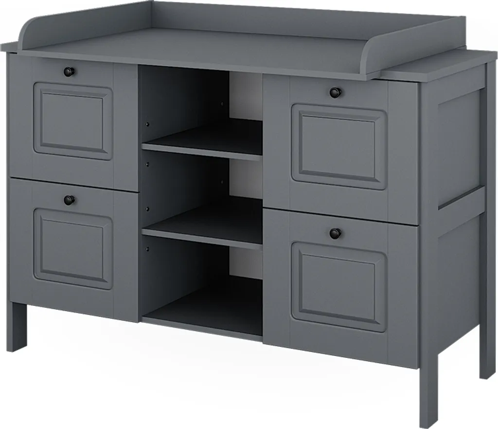 Gagnez de la place : Table à langer Vitalispa Ajaton avec 4 tiroirs Gris XL