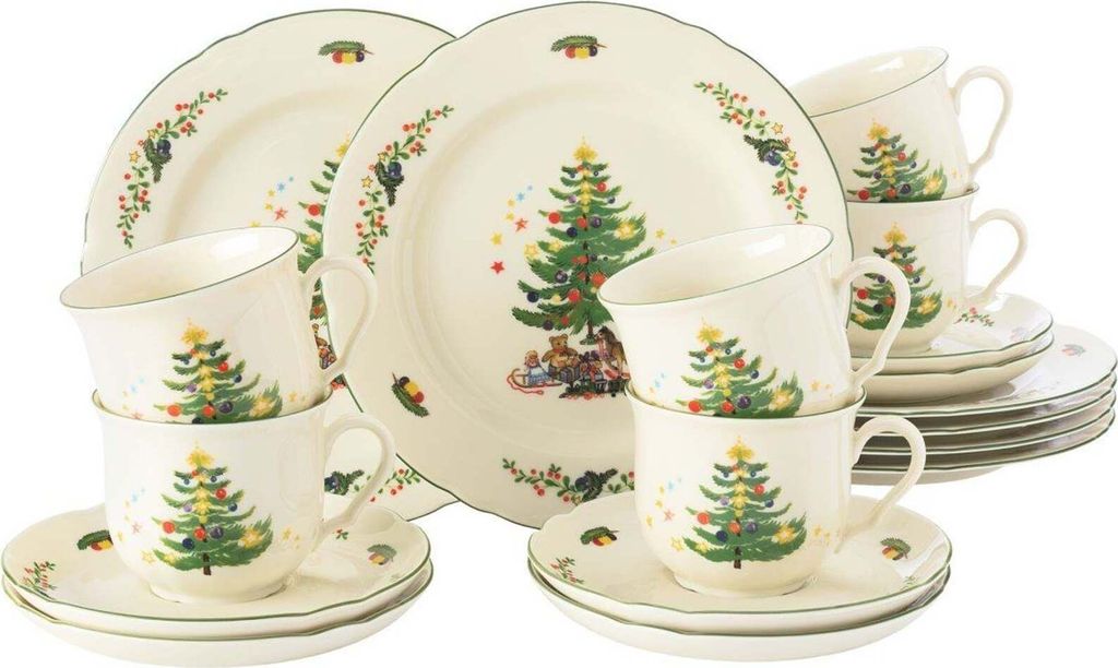 Seltmann Weiden Marieluise Weihnachten Kaffeeservice, Geschirrset, Service, Geschirr Set, Porzellan, bunt, 18-tlg., 1716497