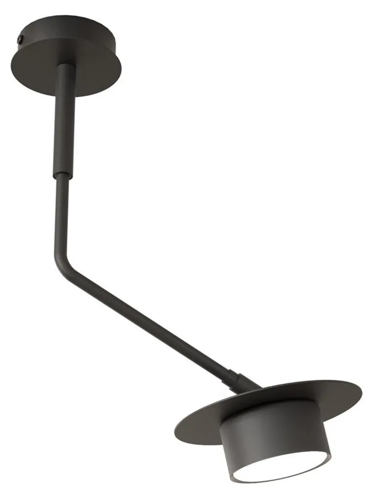 Suspension Noire MIZU 35cm - Luminaire Métal GX53 10W Design Géométrique