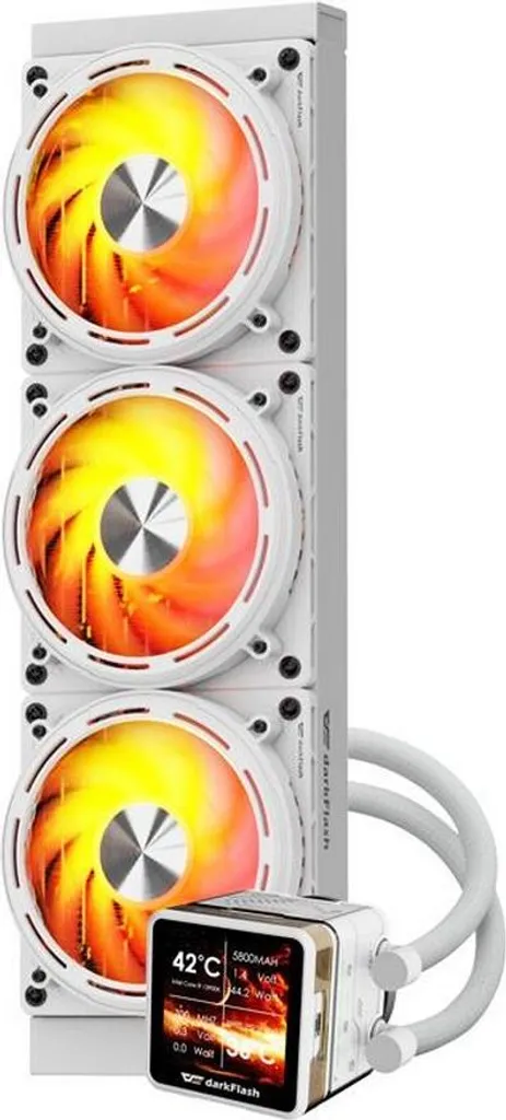 darkFlash EXPLORE DE360 Refroidisseur Liquide Blanc AIO 360mm Haute Performance - 2