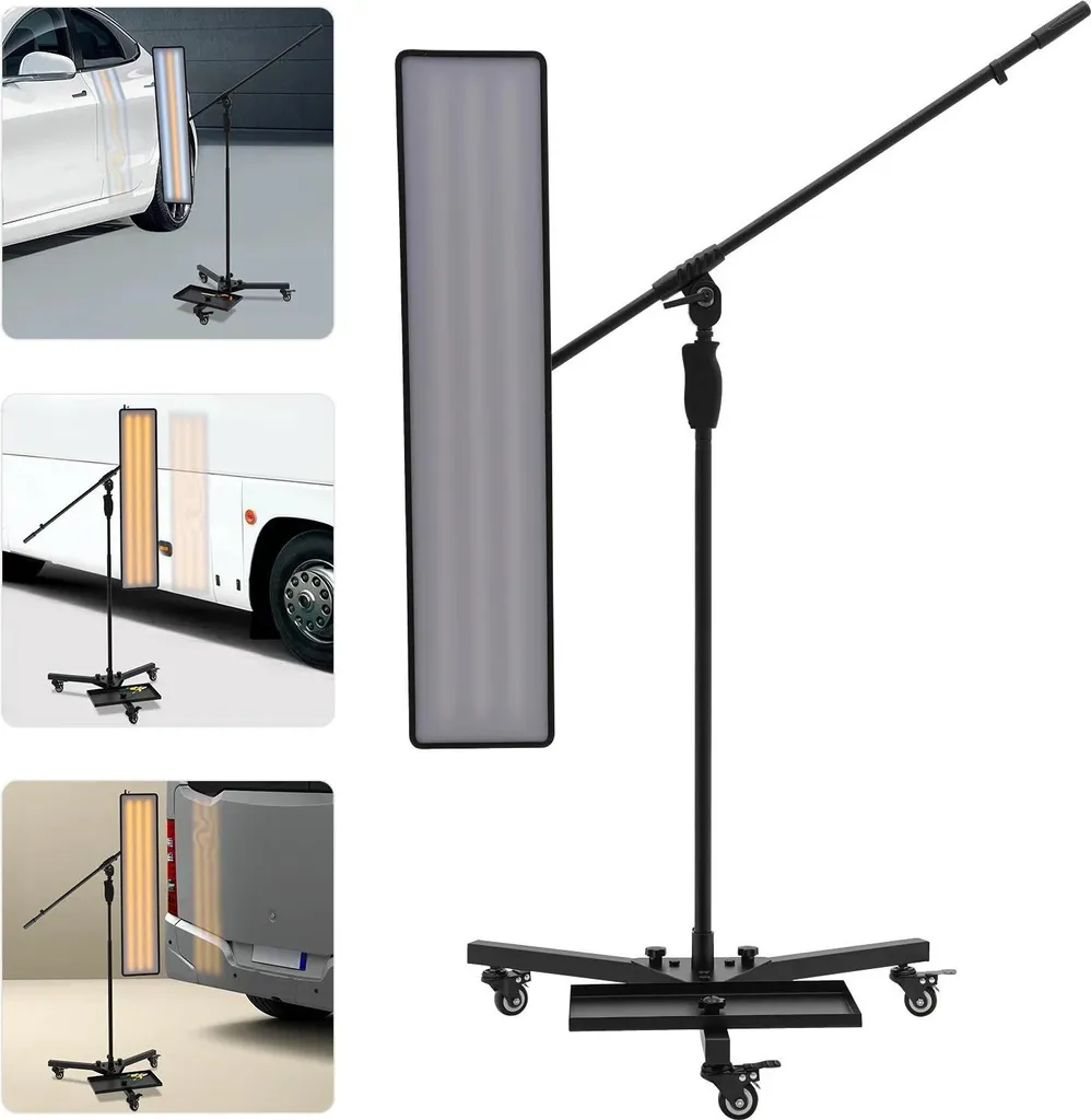 Lampe d'atelier pour débosselage carrosserie Panneau LED orientable