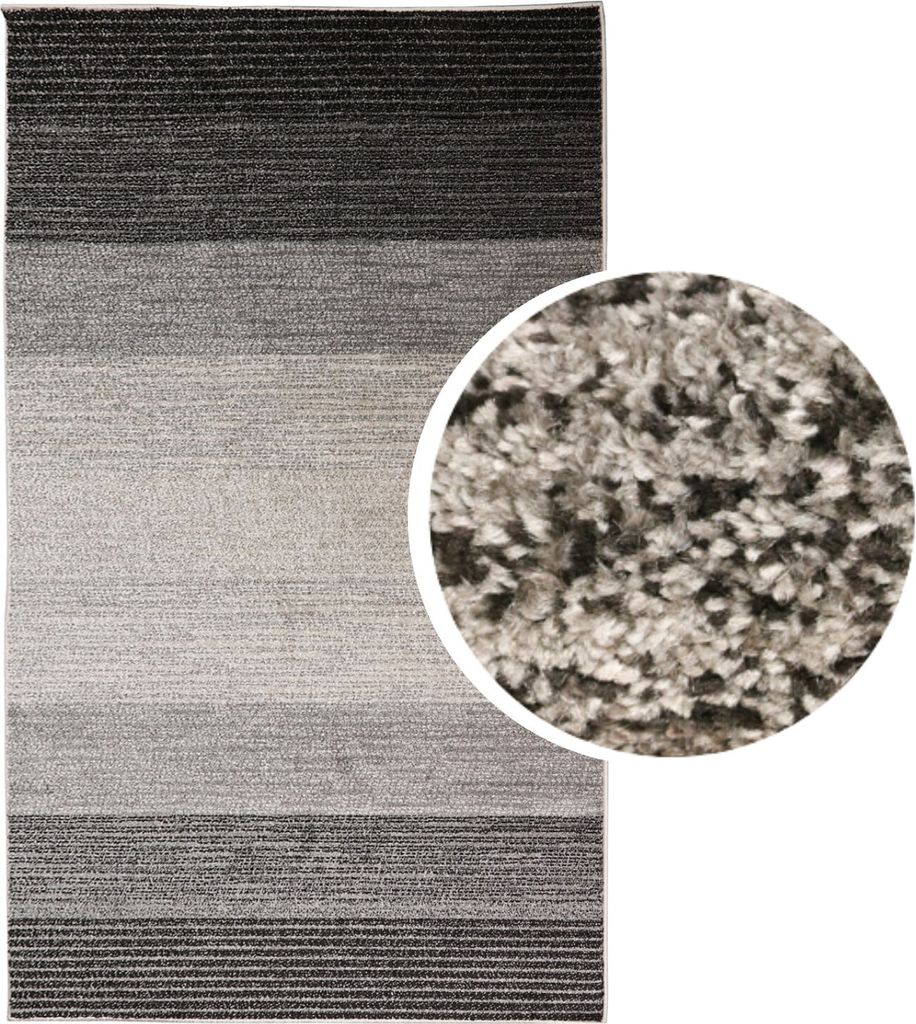 Marrakesch Teppich Hochflor Basti 120 x 170 cm | Wohnzimmerteppich rutschfest & Flauschig | Modernes Design für Wohnzimmer Schlafzimmer oder Kinde...