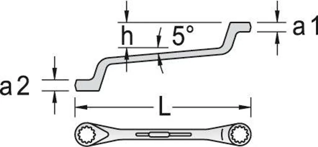 GEDORE 6015510 GEDORE Ringschlüssel 8 x 9 mm - 12
