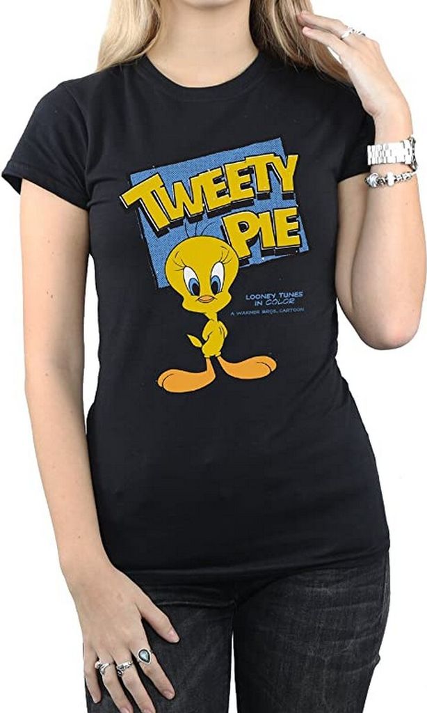 Looney Tunes - "Classic" T-Shirt für Damen BI897 (M) (Schwarz)