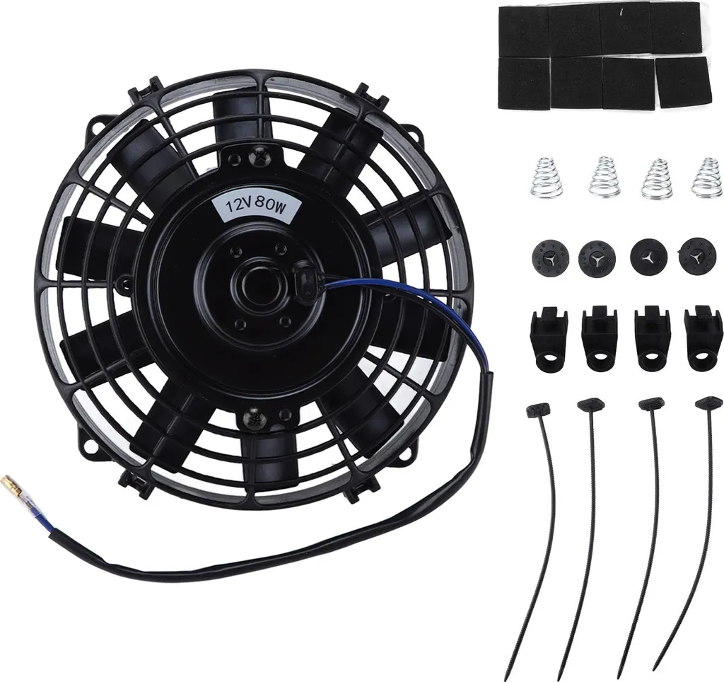 Extracteur d'Air Électrique 12V Slim pour Radiateur et Système de Charge AC