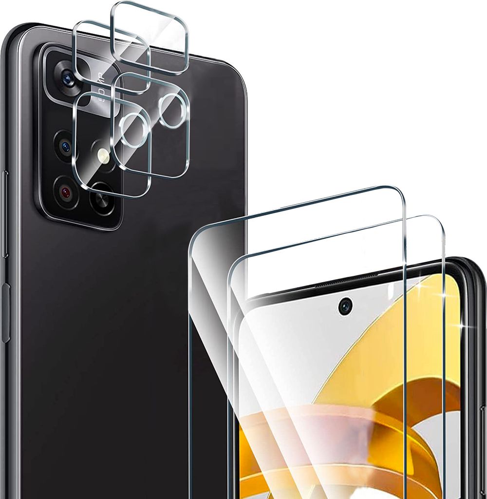 2X Schutzglas ( Display + Kamera ) für Xiaomi Poco M4 Pro 5G Panzerfolie 9H