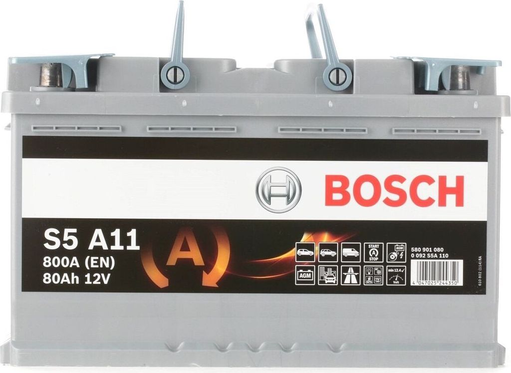 BOSCH S5 A11 Starterbatterie 12V 80Ah 800A/EN L4 Batterie Produktbild 